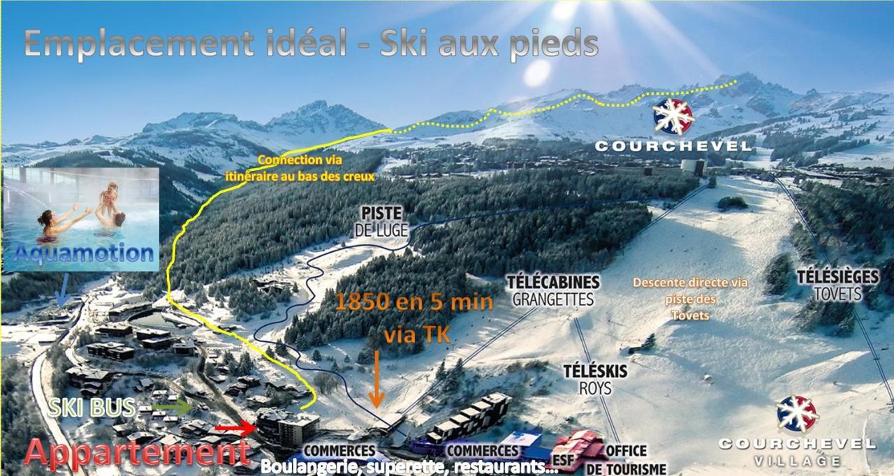 Courchevel 1550 - Veritable Ski Aux Pieds - Appartement Les Tovets T2 - 47M2 - 4P Экстерьер фото